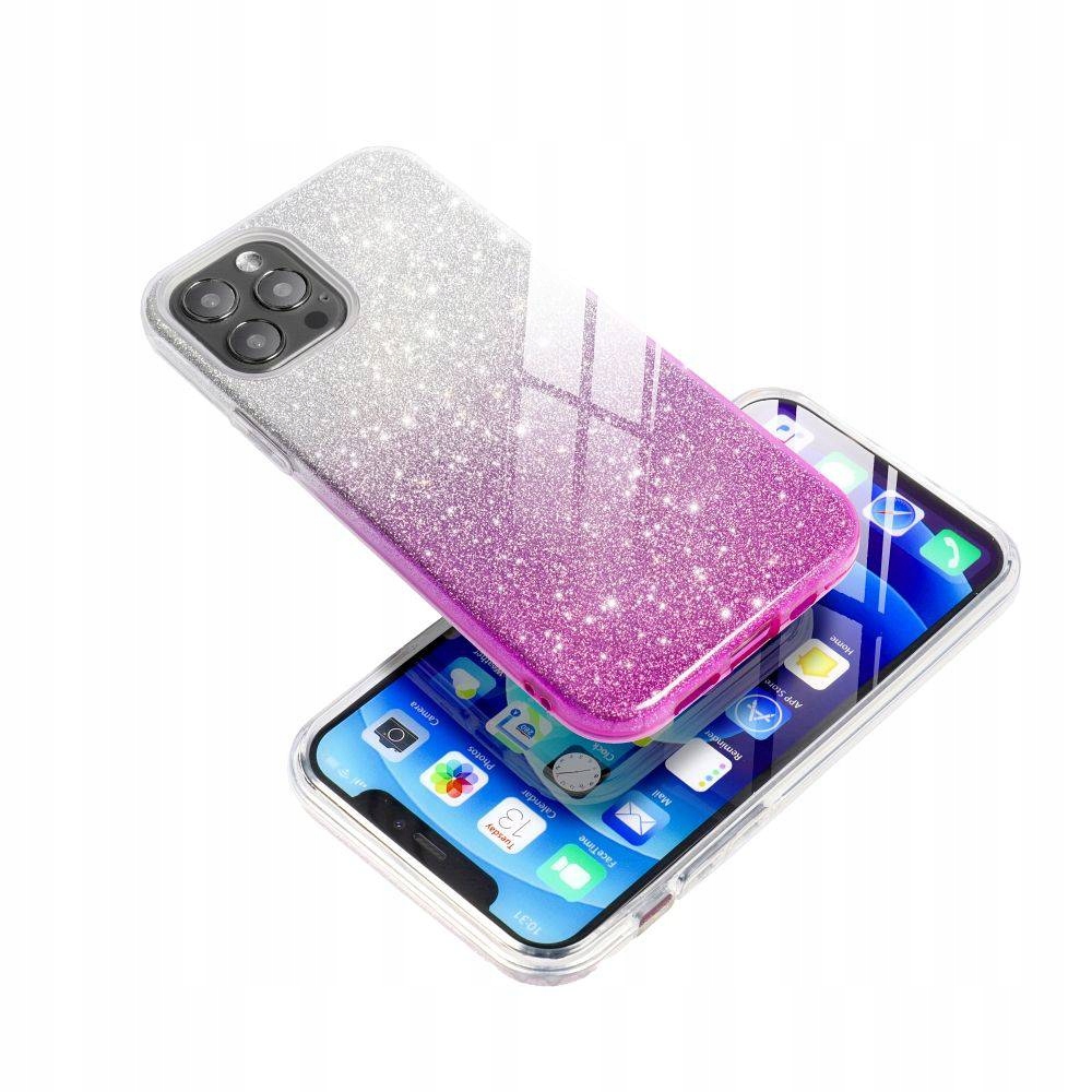 Etui Shining Do Iphone 16 Transparentny Różowy