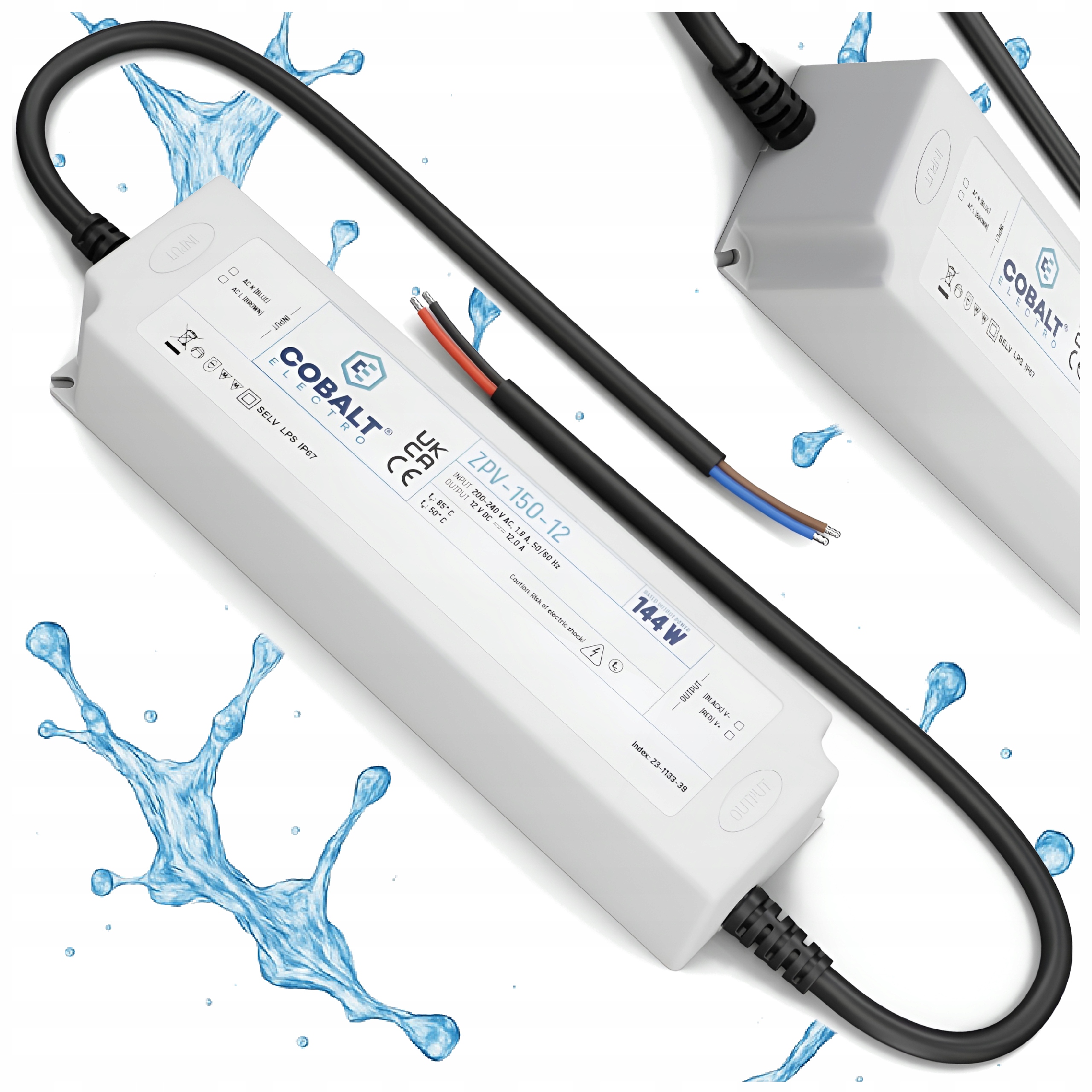 Led zdroj Hermetický Impulsní CobaltElectro 12V 144W IP67 Vodotěsný