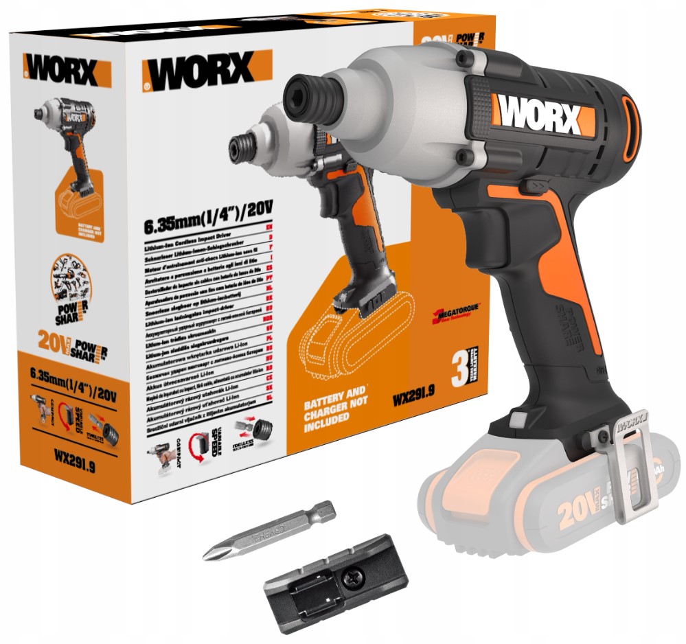 Zakrętarka udarowa Worx WX219.9 170Nm z Led 20V