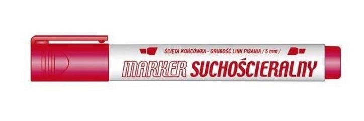 

Marker suchościeralny Tetis KM107-CO czerwony