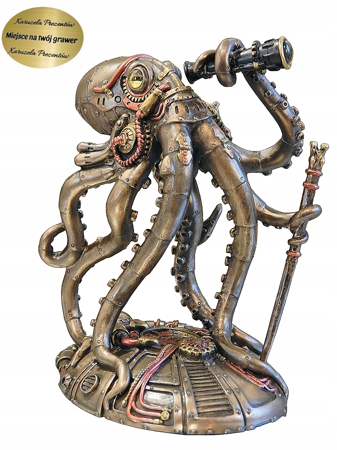 Figurka Chobotnice S Lunetou Ve Stylu Steampunk Klimatizace J. Verna dárek