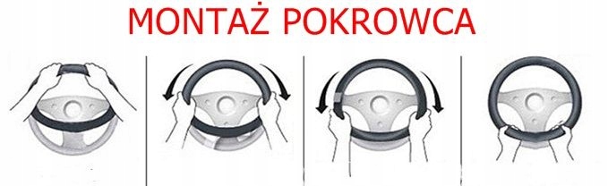 Toyota Auris Avensis Corolla RAV4 CH-R pokrowiec na kierownice czarno szary Stan opakowania oryginalne