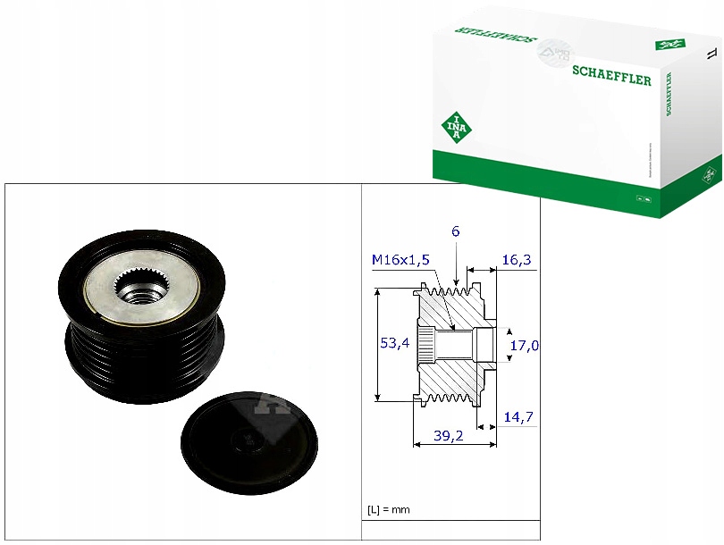 Řemenice Alternátoru Ford 1,4TDCI-2,0TDCI 08- I