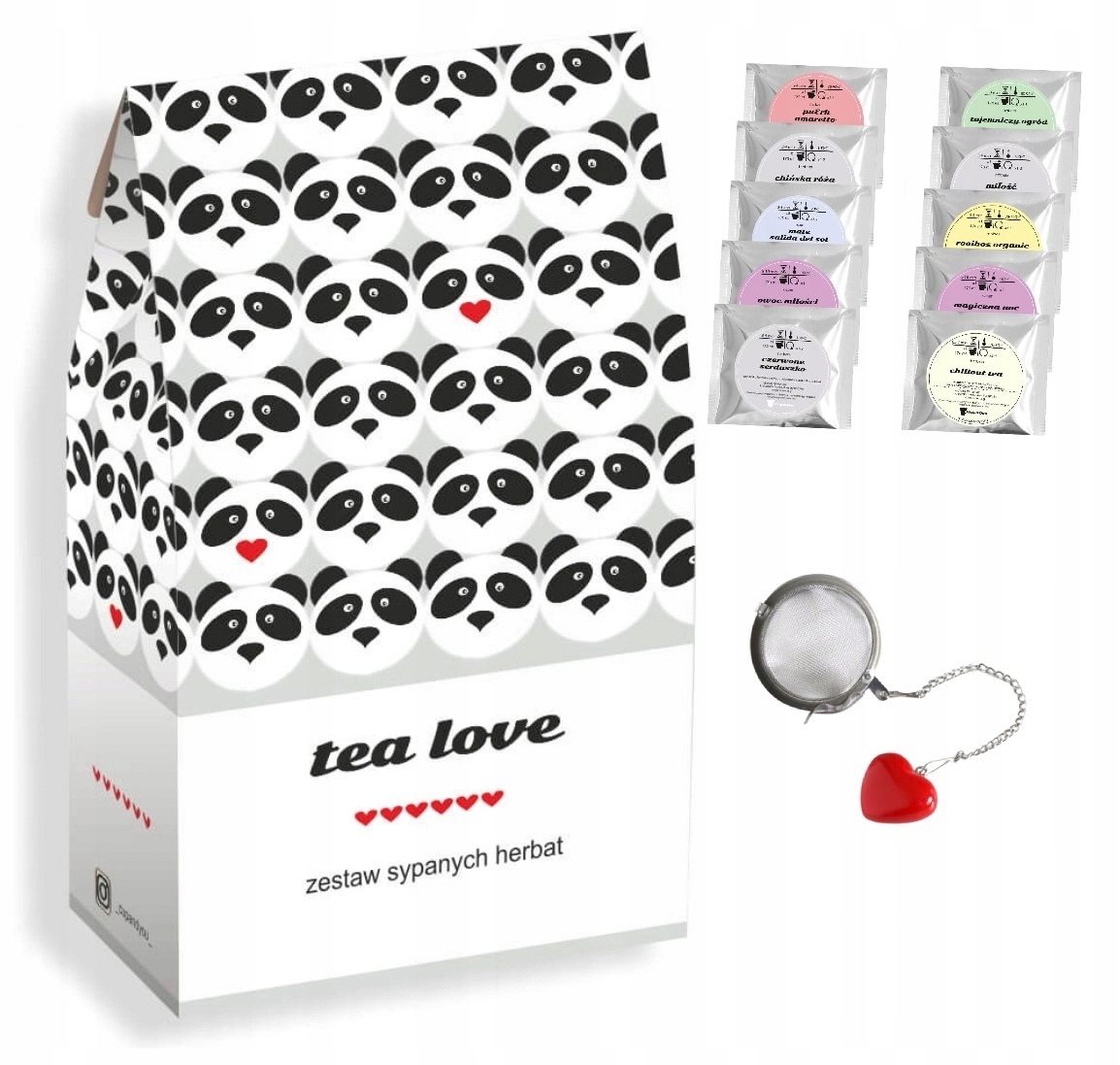 Levně Valentýnský Dárek Pro Ženu Čajová Sada Vařič Se Srdcem