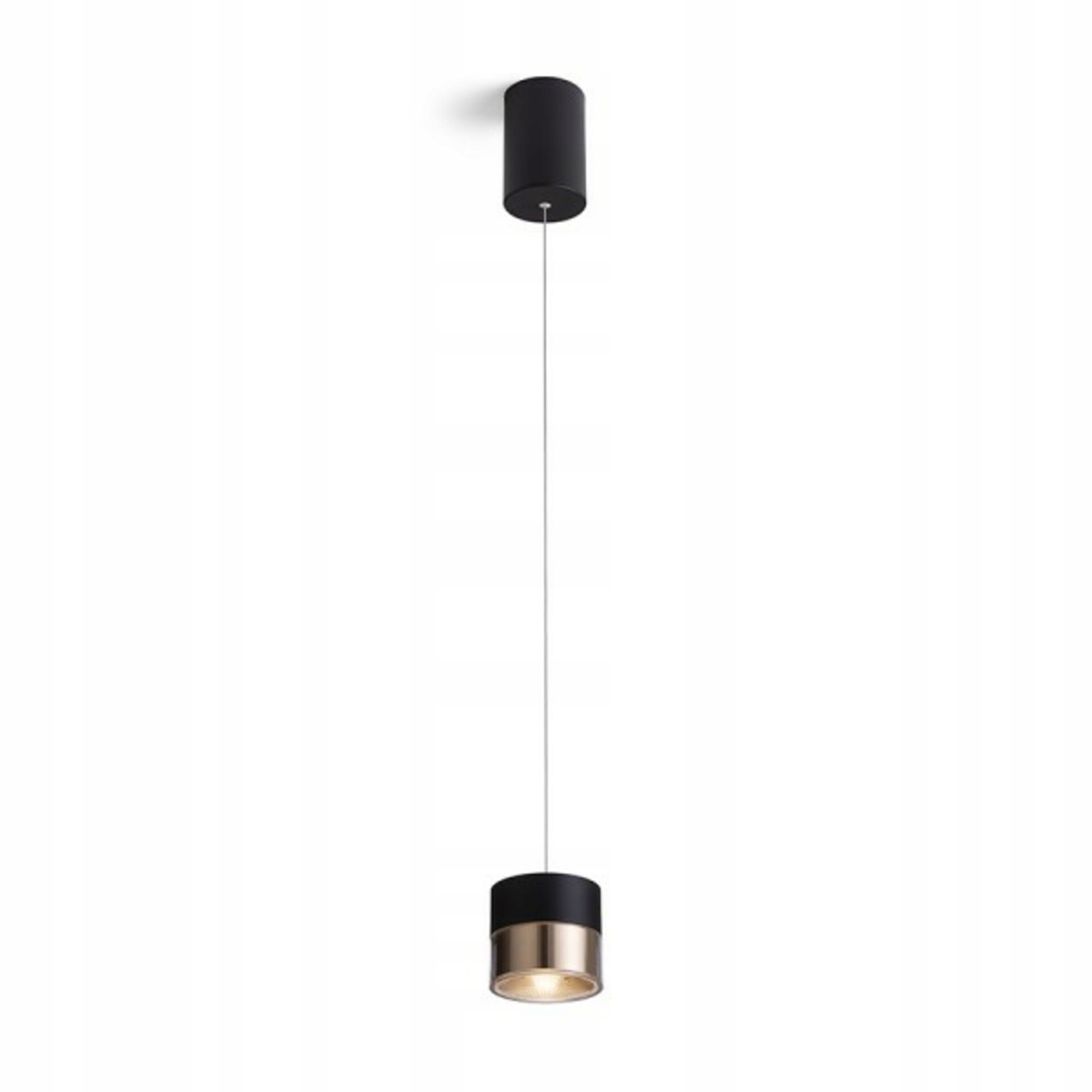 Rendl Juniper závěsné Led svítidlo černá/zlatá 15W 3000K stahovatelné
