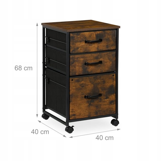 Przemysłowy kontener z 3 szufladami Relaxdeys 10051050