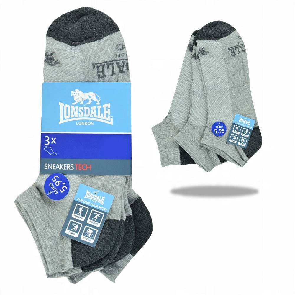 

Lonsdale Stopki Treningowe 3pary 35-38 LNS09_103
