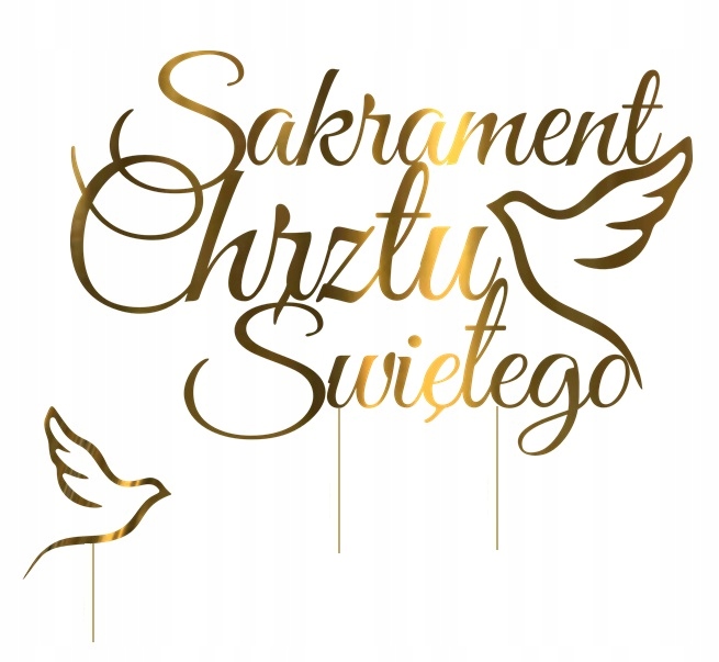 TOPPER CHRZEST dekoracja na tort Sakrament Chrztu