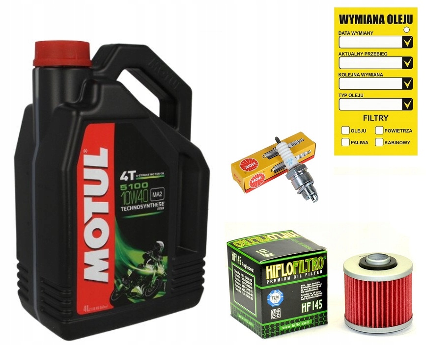 

Yamaha MT-03 660 06-12 Olej Motul Filtr Świece Ngk