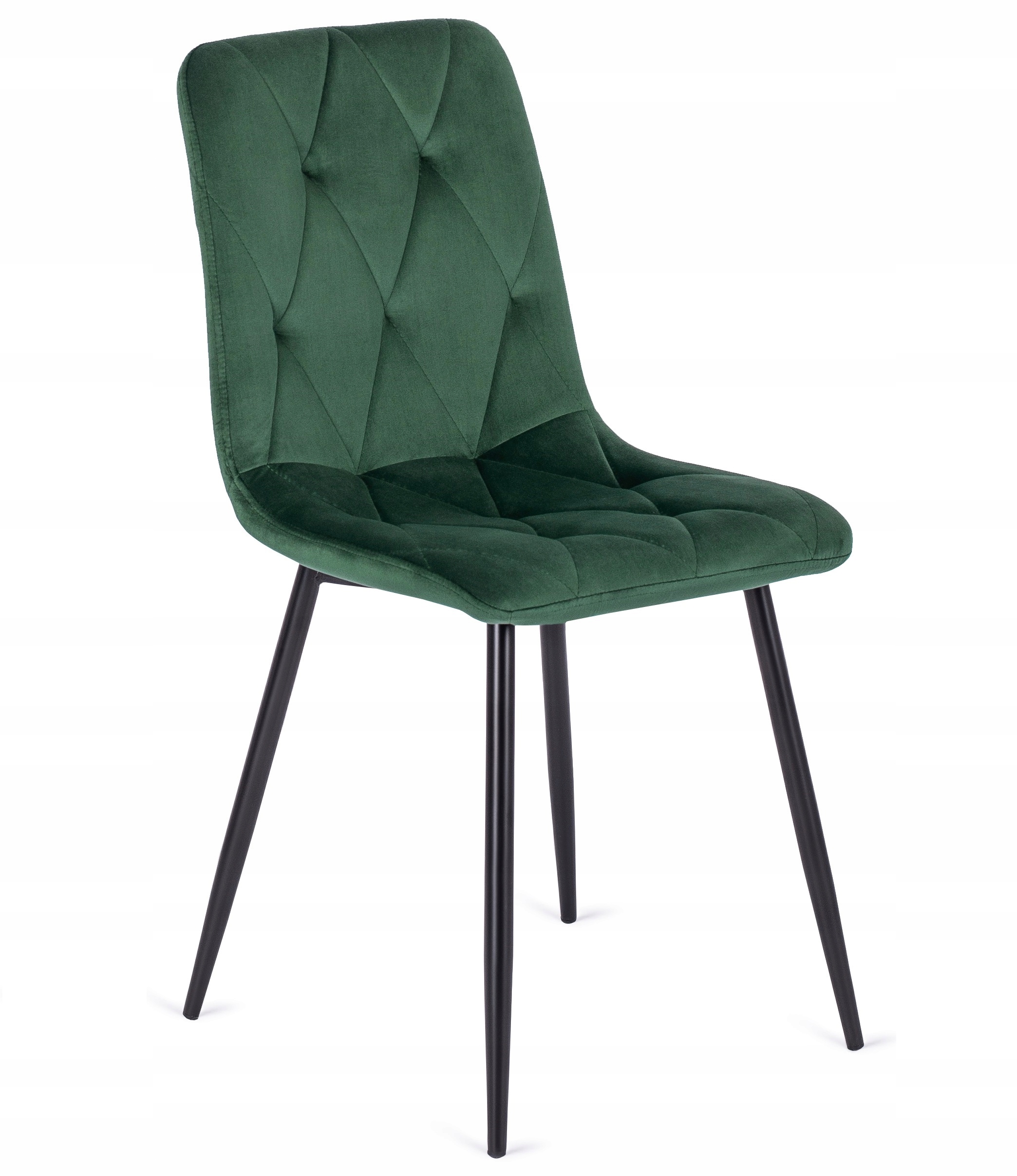 Zestaw Stół Okrągły Rozkładany 4 Krzesła Tapicerowane Welurowe Do Jadalni Kolor obicia odcienie zieleni