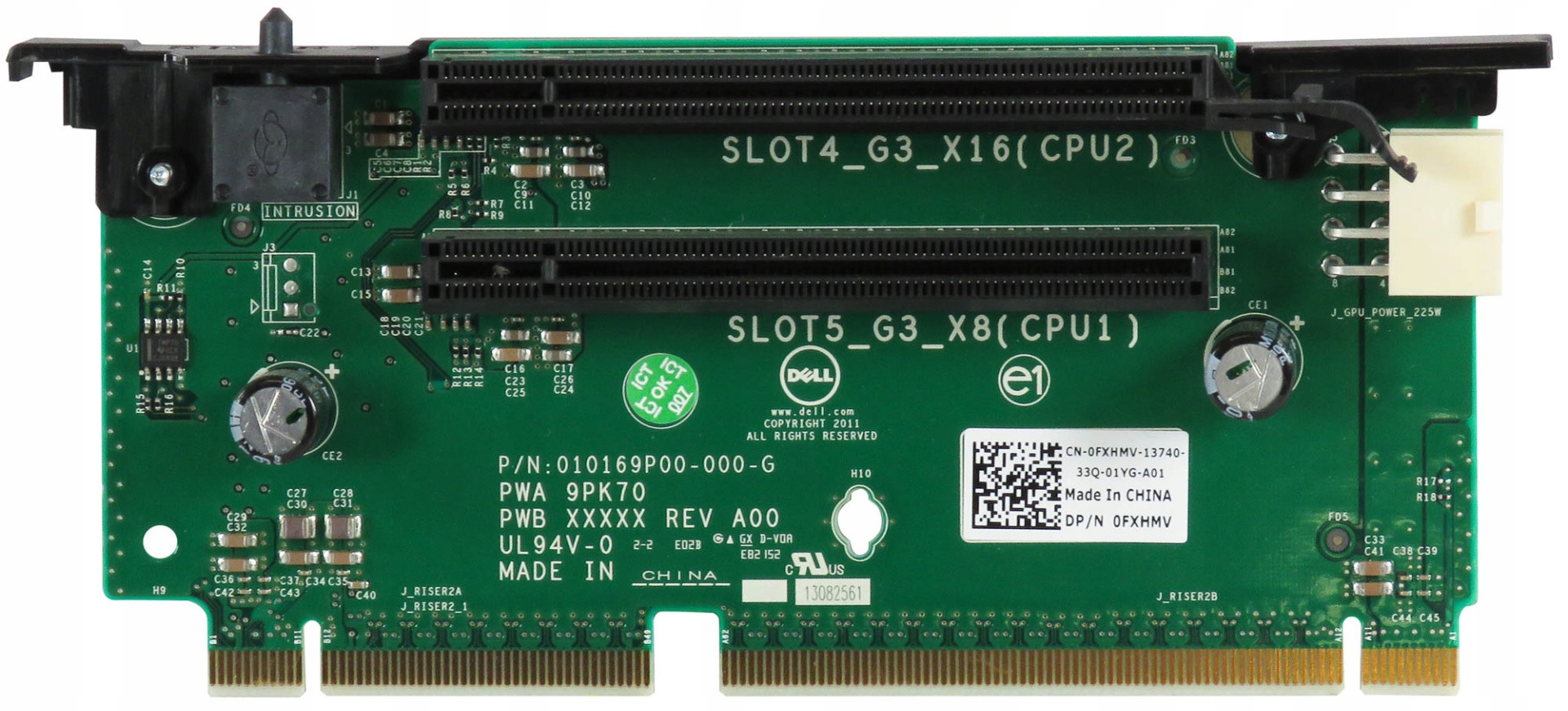 Dell 0FXHMV Riser 2x PCIe X16 Poweredge R720 R720XD 9PK70
