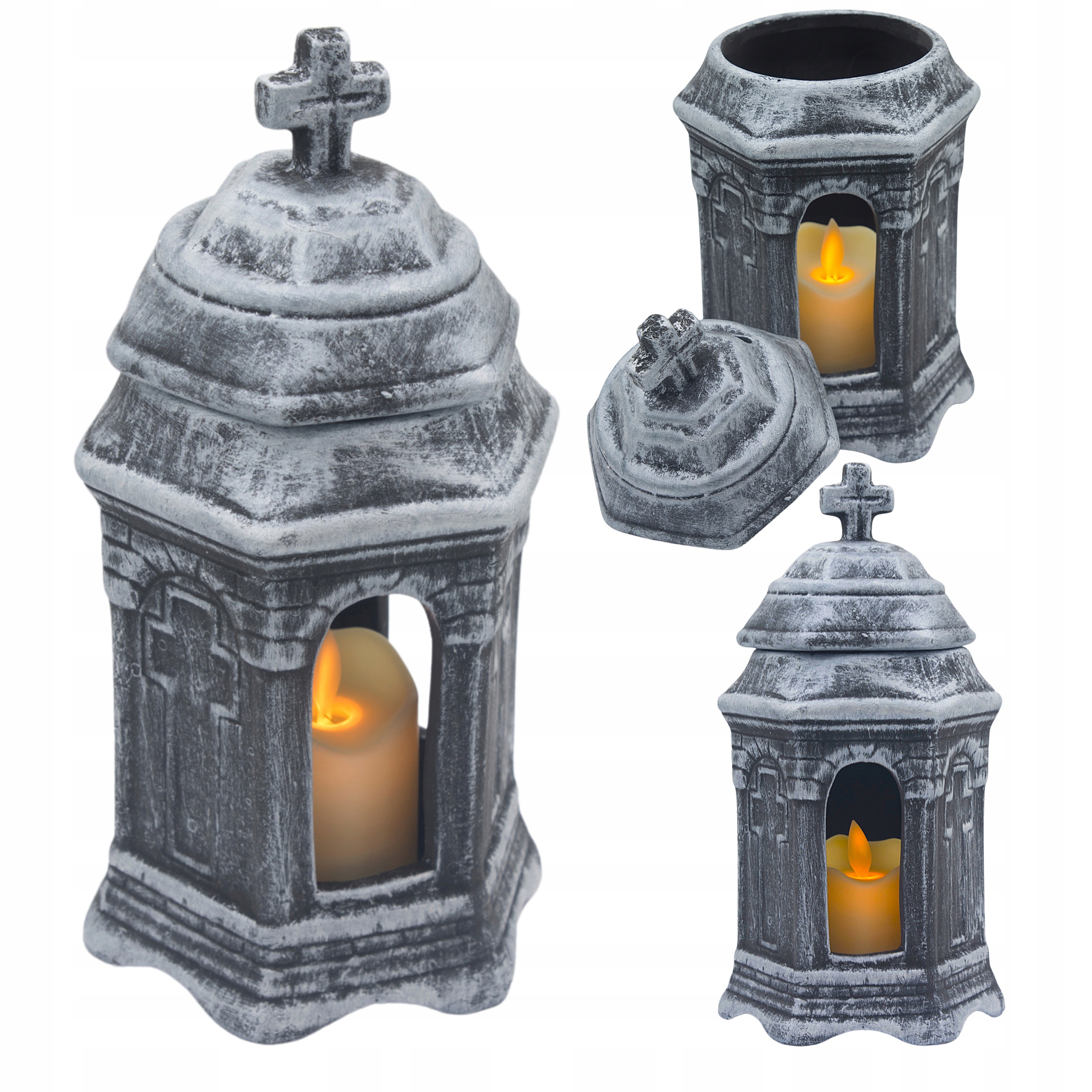 ZNICZ CERAMICZNY WYPALANY W KOLORZE GRAFITOWYM