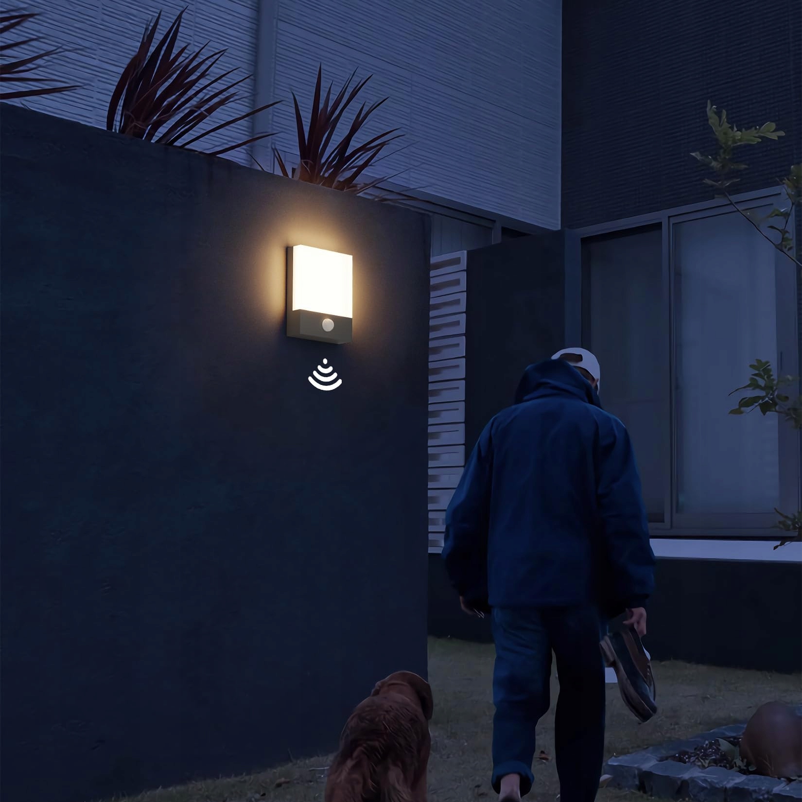 Kinkiet Zewnętrzny LED Z Czujnikiem Ruchu Ciemnoszary IP65 24W KLIGHTEN — miniatura 7