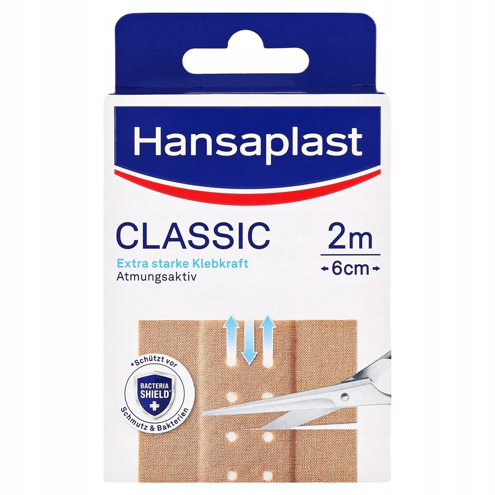 

Plastry opatrunkowe Hansaplast Classic 2 m x 6 cm