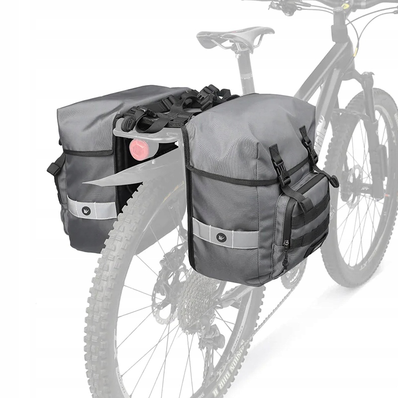 Rhinowalk Sakwa Rowerowa Tylna Na Bagażnik Podwójna Wodoodporna Torba Haki