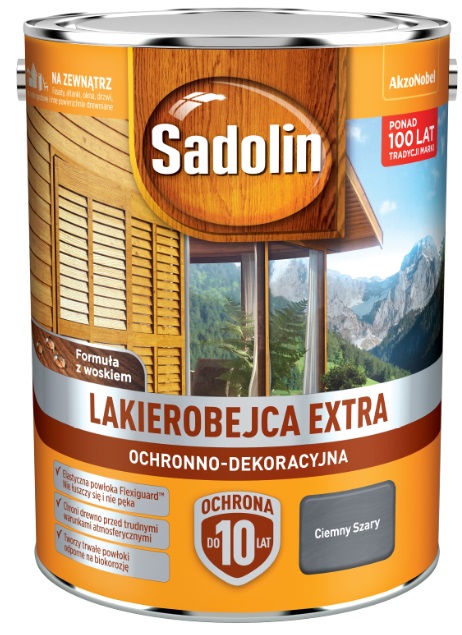 SADOLIN EXTRA LAKIEROBEJCA - ciemny szary, 5l
