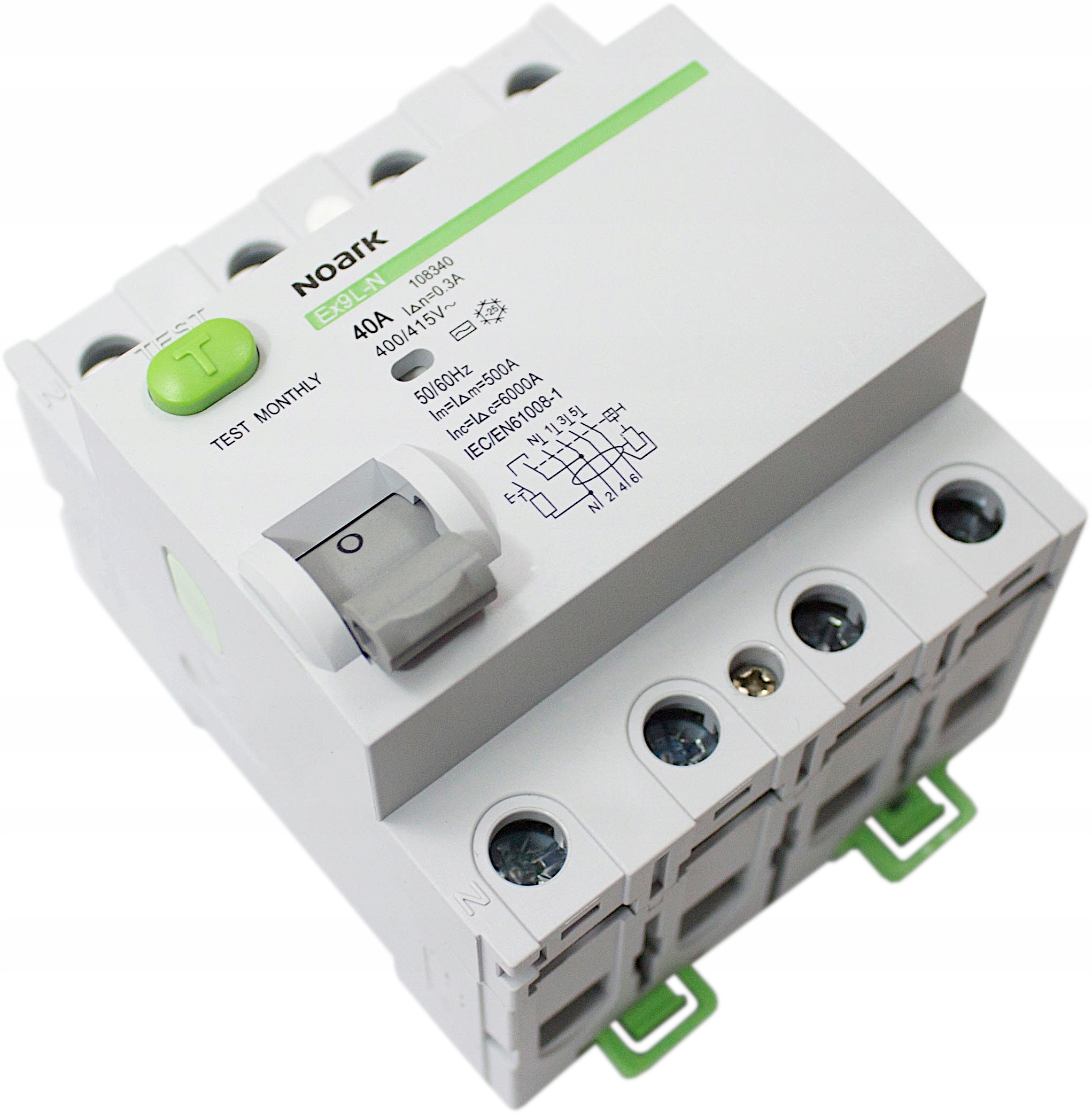 Noark Wyłącznik Różnicowo-prądowy Różnicówka EX9L-N 4P 40A 300mA Ac 108340