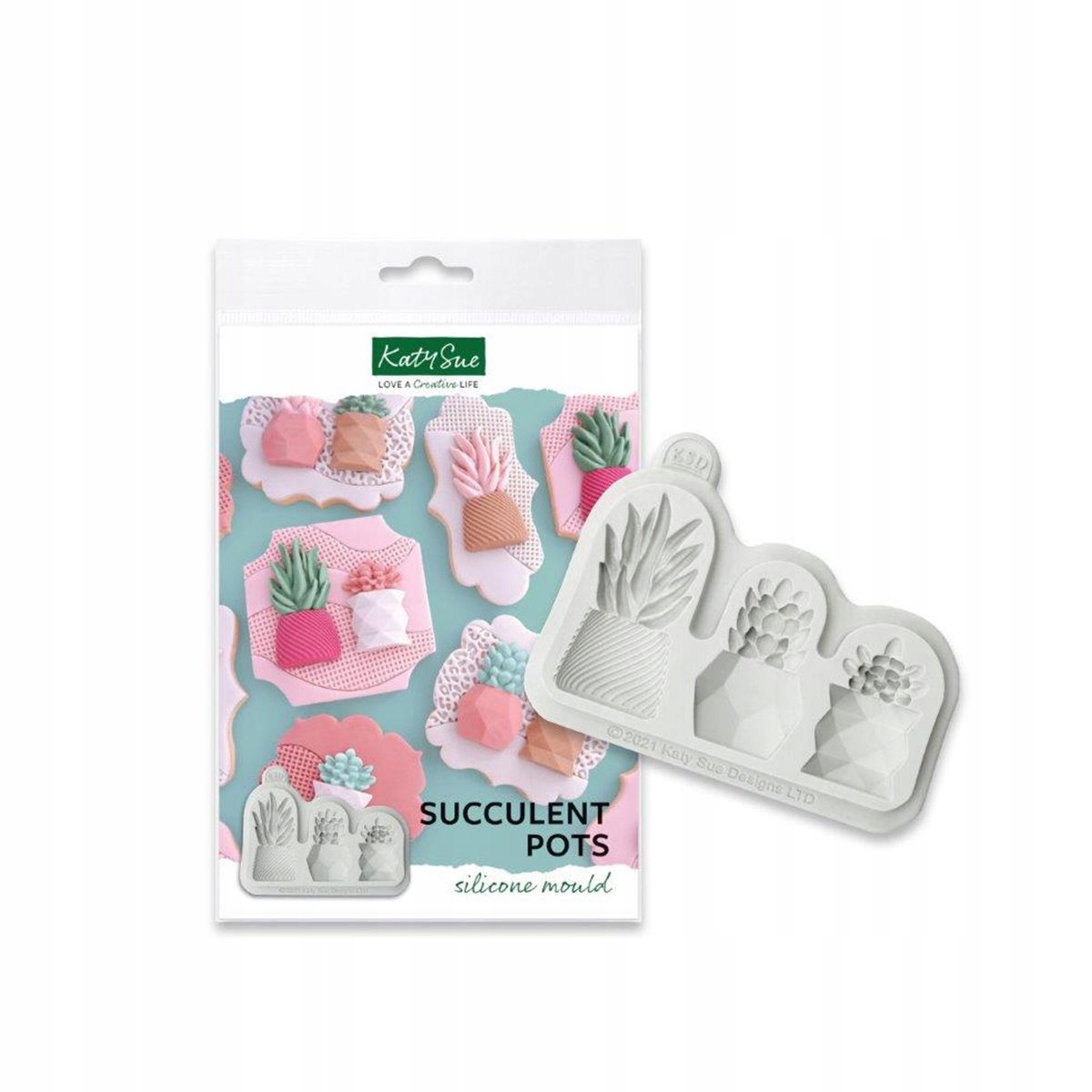 Levně Silikonová forma Katy Sue Sukulenty Květiny