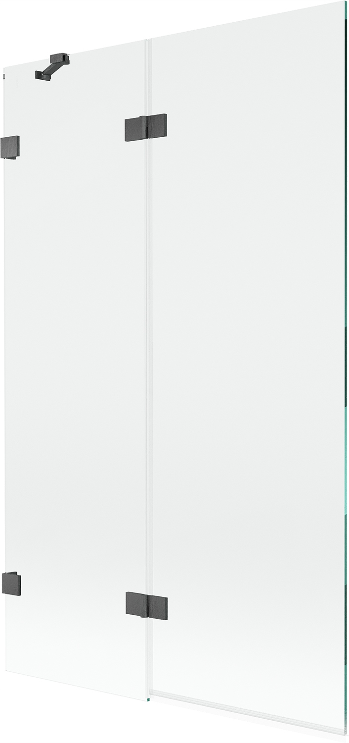 Mexen Lunar vanová zástěna dvoukřídlá levá 110 x 150 cm, transparentní, gun