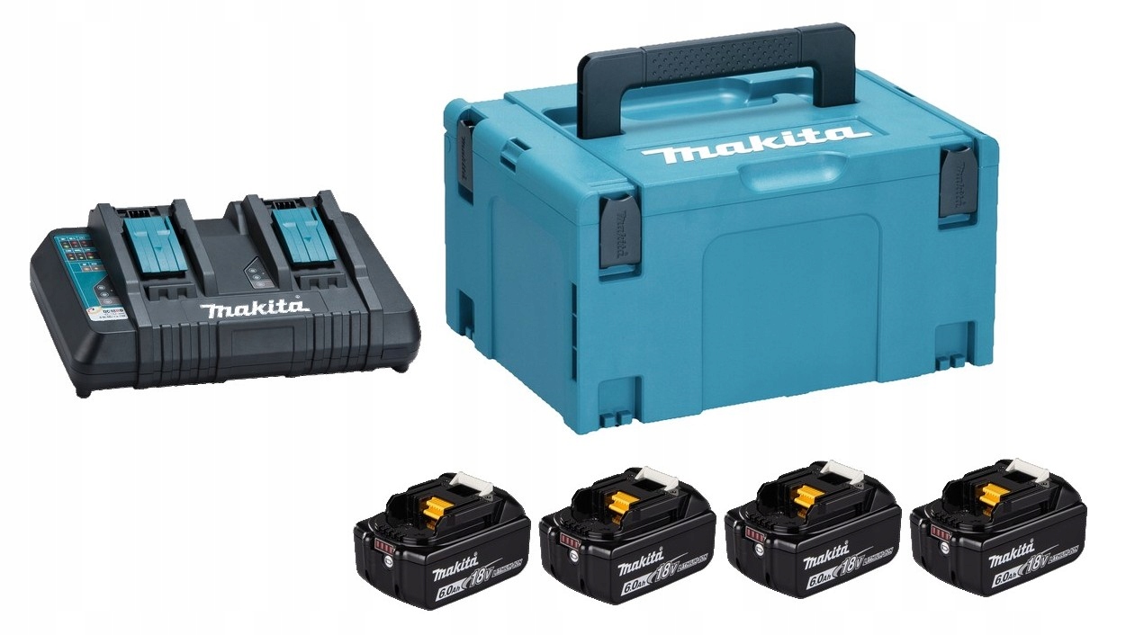 Makita Zestaw Zasilający Akumulator Ładowarka Lxt 18V 4x6Ah BL1860 DC18RD