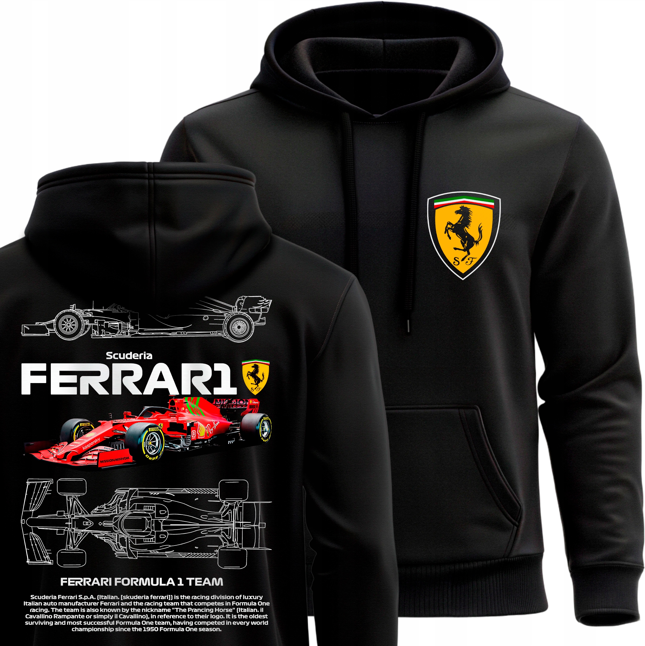 Bluza Ferrari Bluza Z Kapturem FORMUŁA1 Dla Mężczyzny Roz L