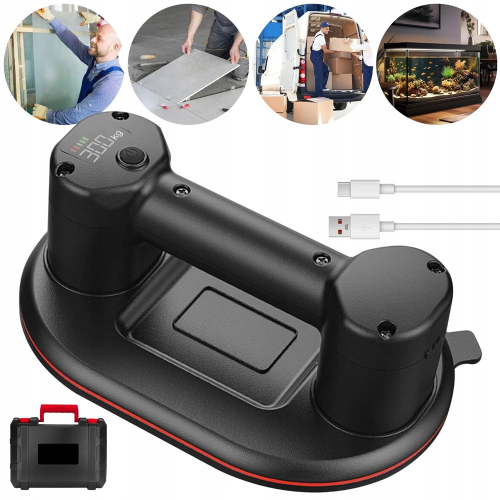 Podwójny Silnik Przyssawka Próżniowa 300KG Do Budownictwa Z Baterią 4000MAH