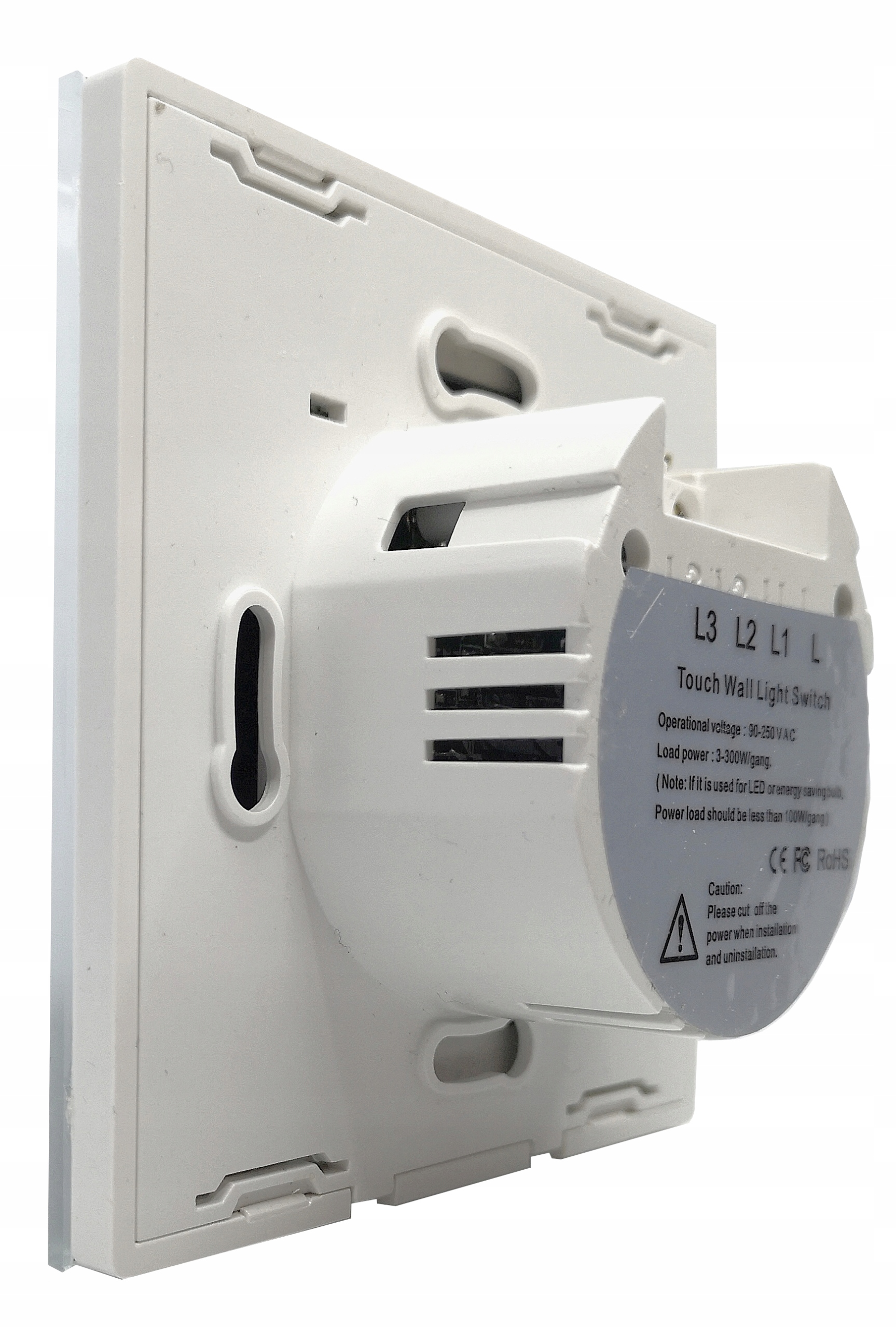 WŁĄCZNIK DOTYKOWY ŚWIATŁA PODWÓJNY, LED, SZKŁO Typ Dotykowy