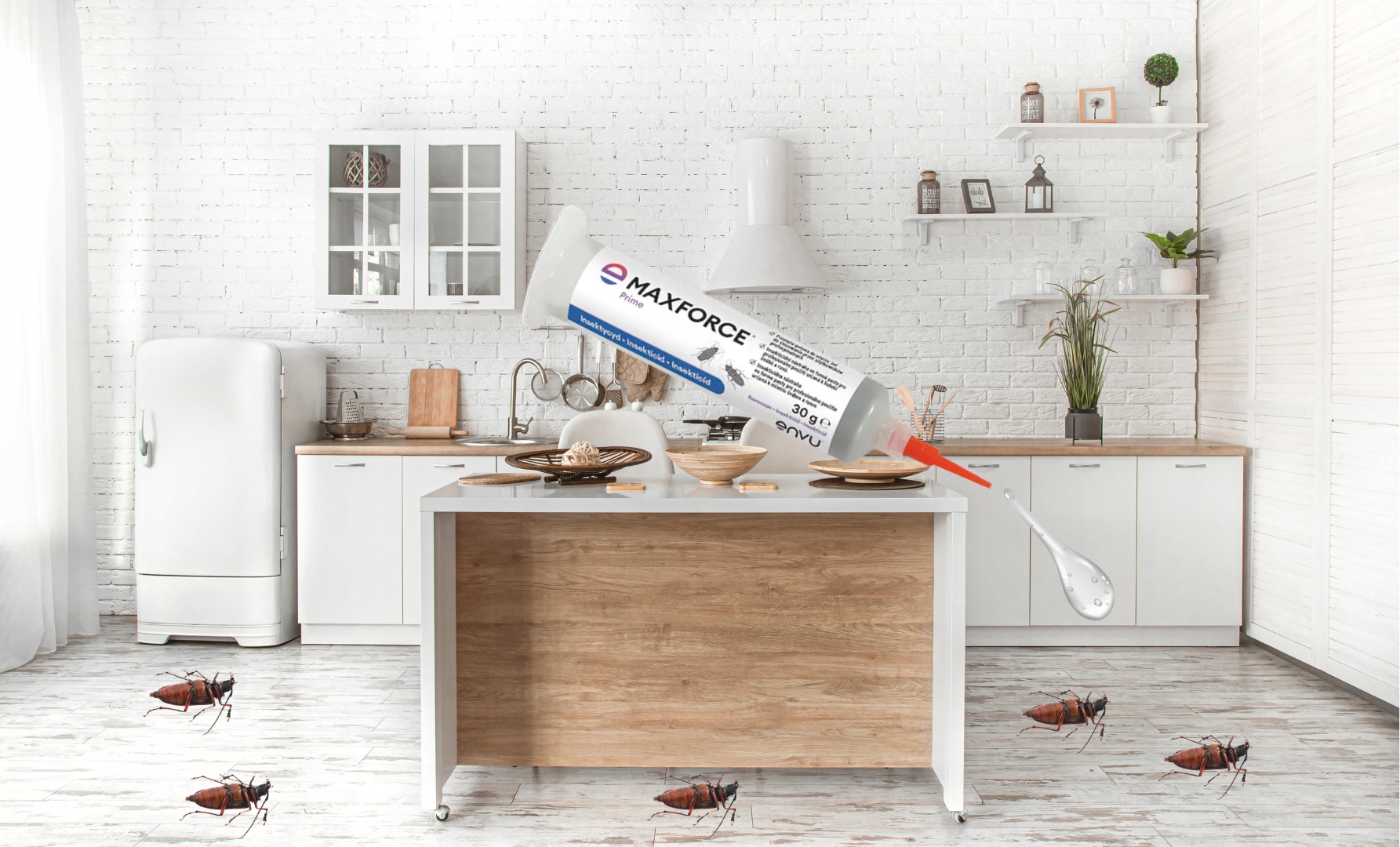 Maxforce Prime gelis nuo tarakonų ir prūsokų, 30 g su stūmokliu, butui