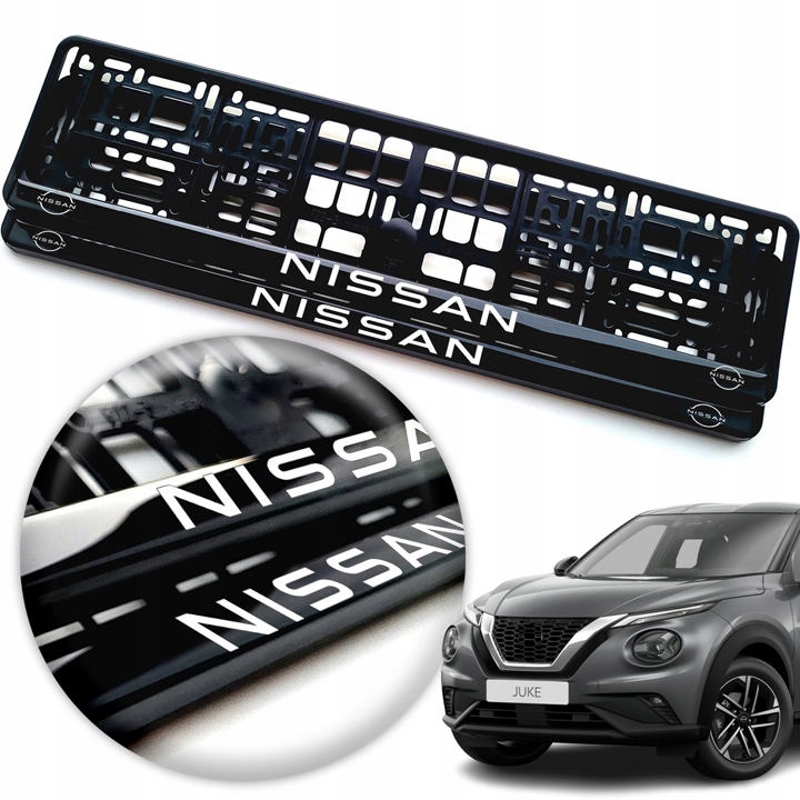 2 X Ramki Nissan Ramka Tablice tablicy Rejestracyjnej Żelowe High Class