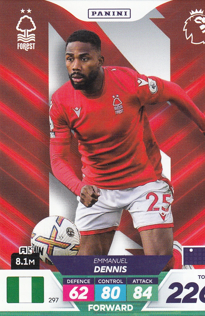 Premier League 2023 Plus Base Card Dennis 297