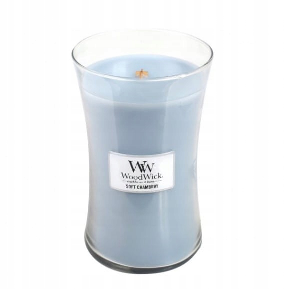 

WoodWick Świeca duża Soft Chambray 120h 609,5g