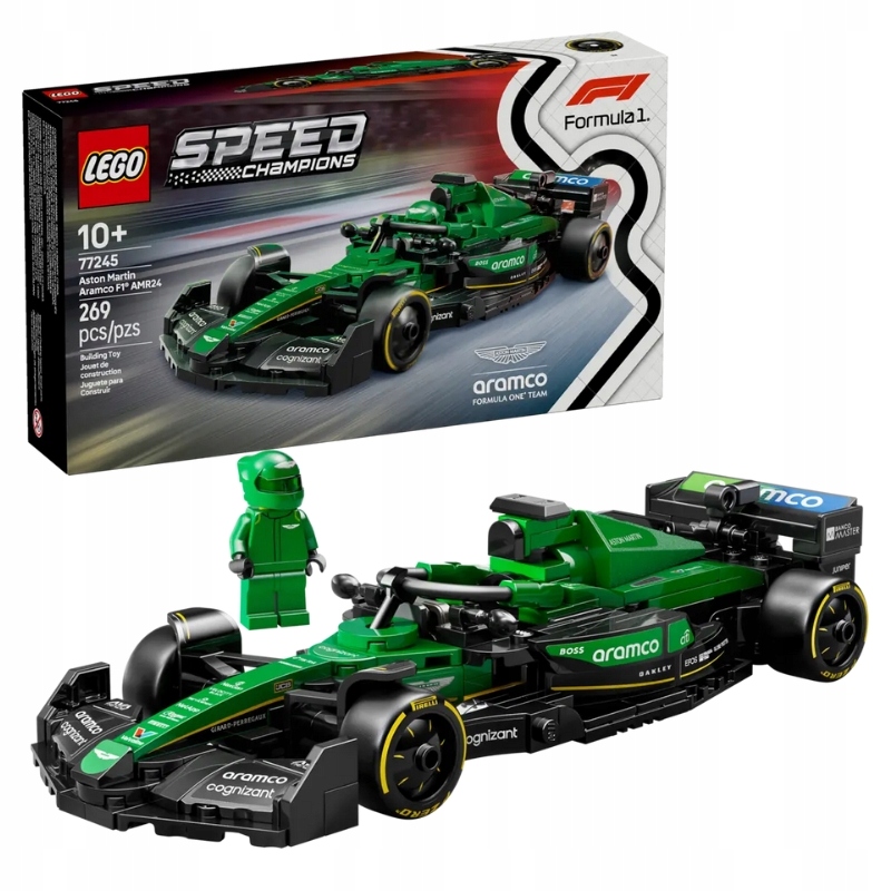 Lego Speed Champions F1 Formule Aston Martin Aramco F1 AMR24 Set 10+