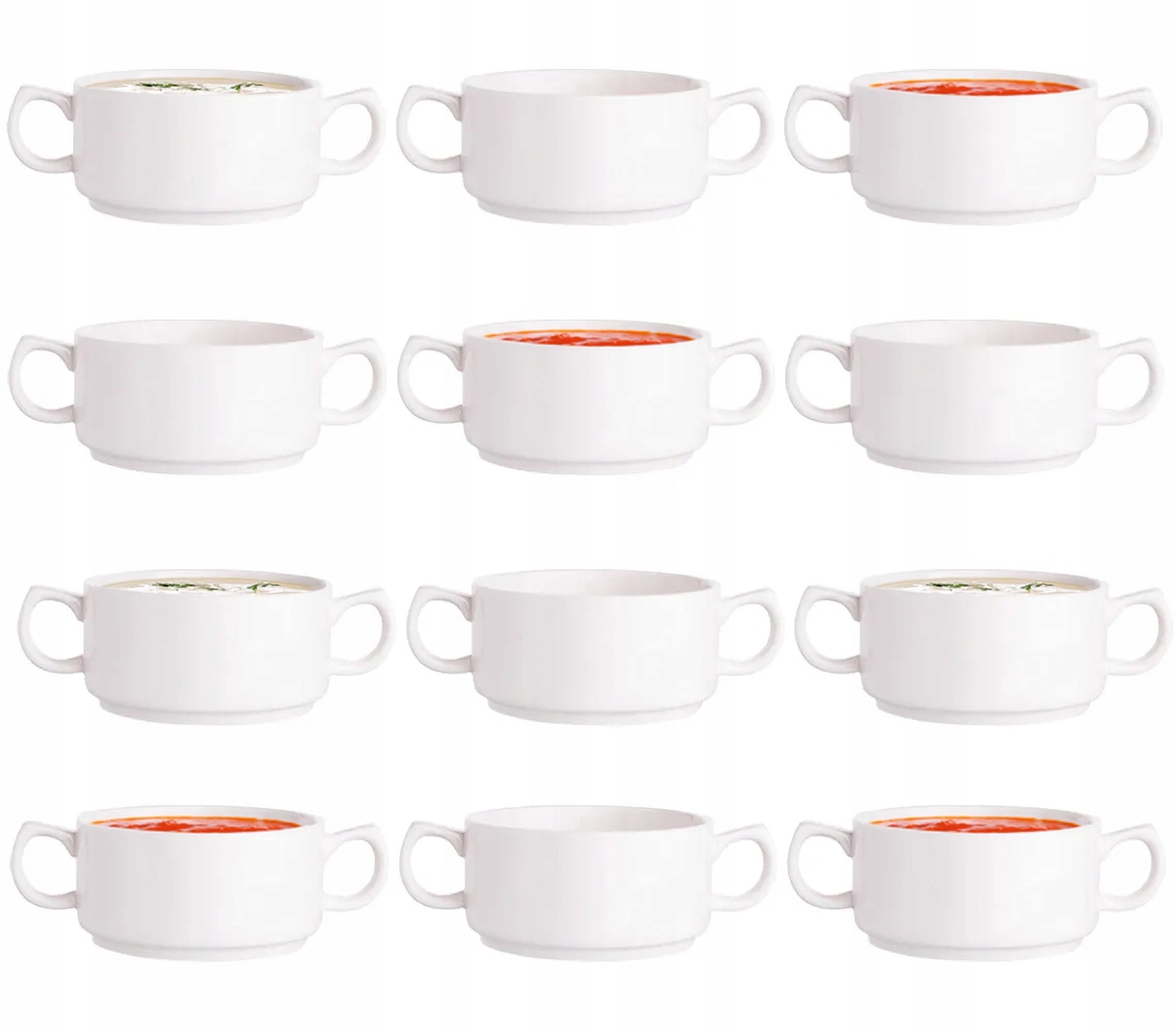 Sada 12 ks porcelánových misek na polévku Altom Regular 280 ml