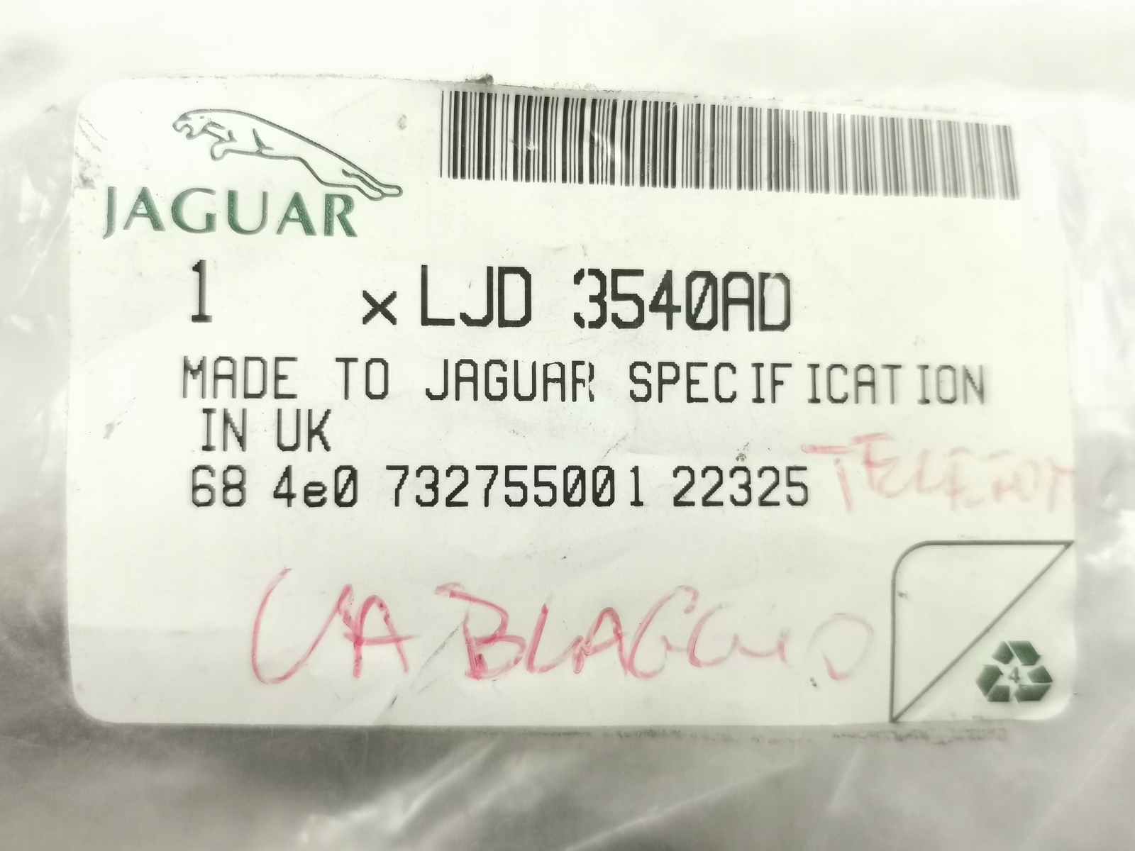 bundle PRZEWODOW TELEFON JAGUAR XK8 COUPE/KABRIOLET 97-06 / LJD3540AD