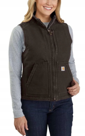 Carhartt Dámská Vesta S Podšívkou, Zateplená, Hnědá, M J5B