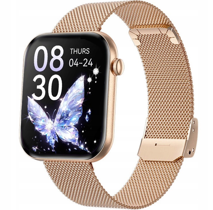 Dámské hodinky Chytré Hodinky Rubicon RNCF49 gold/rosegold mesh