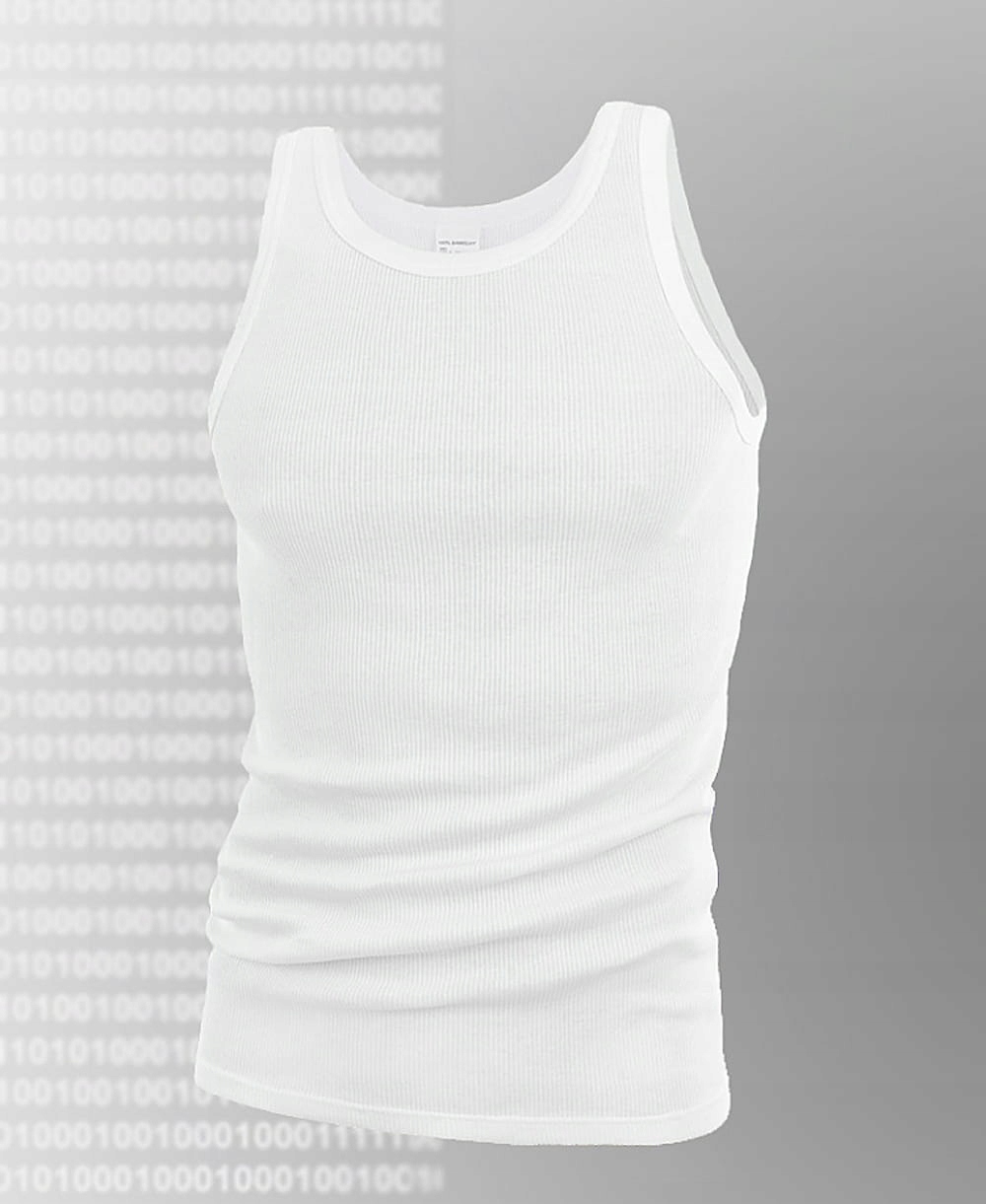 Podkoszulka bawełniana prążek SALTEX XL biała Rozmiar XL