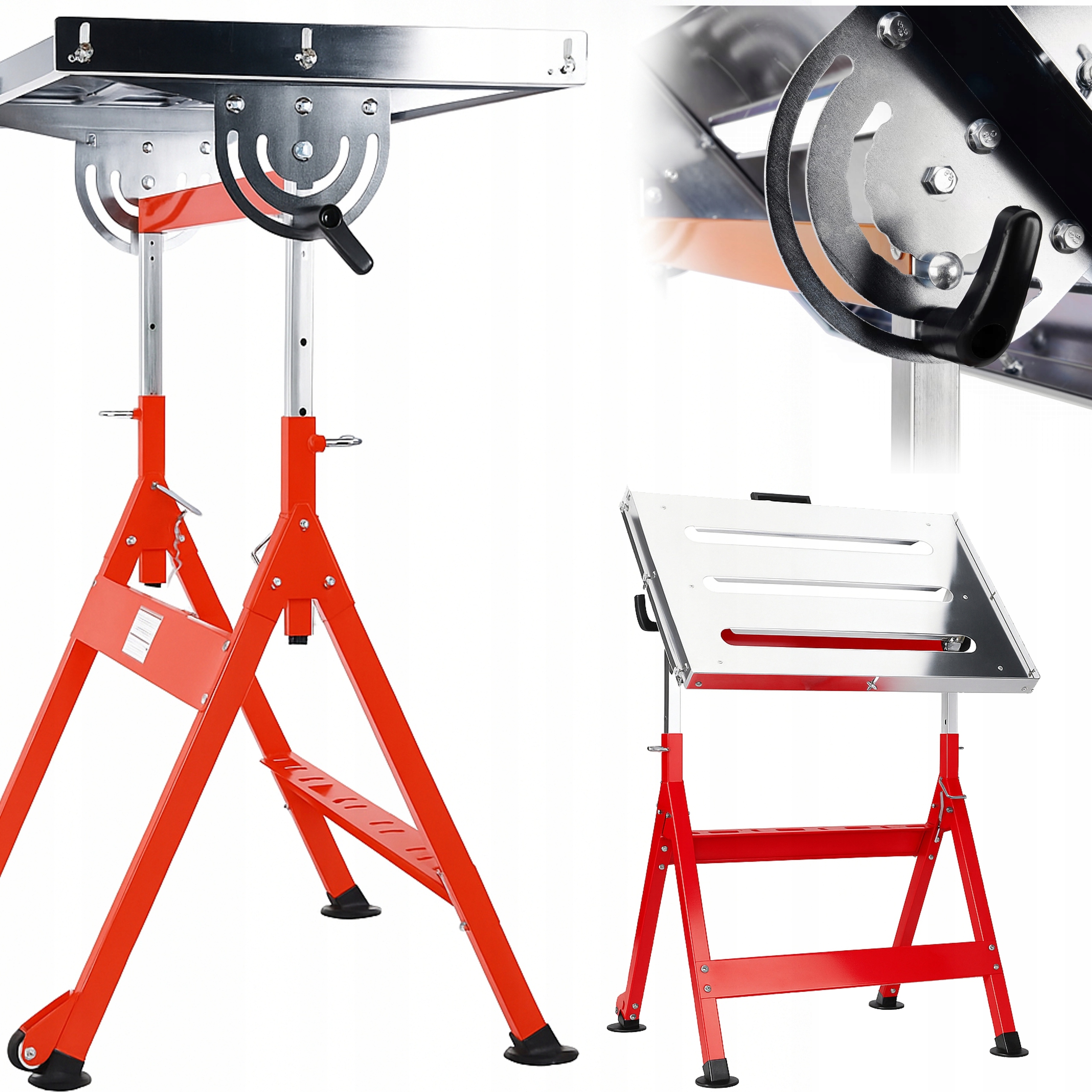 Svařovací Stůl Přenosný, Ocelový, Skládací, Výškově Nastavitelný, Pozink