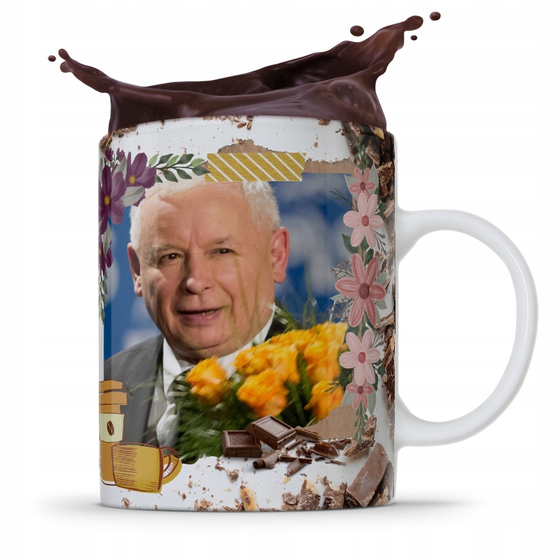 KUBEK FULL PRINT PREZESA JAROSŁAW KACZYŃSKI PIS z Nadrukiem ze Zdjęciem