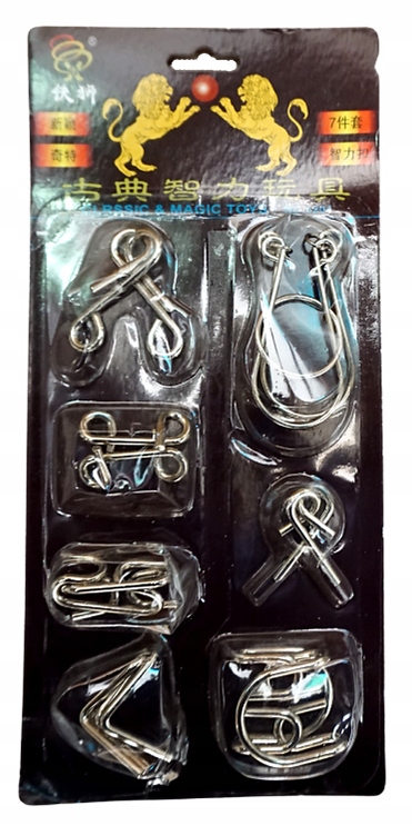 

Puzzle Metalowe Zestaw Zagadek Logicznych 7W1