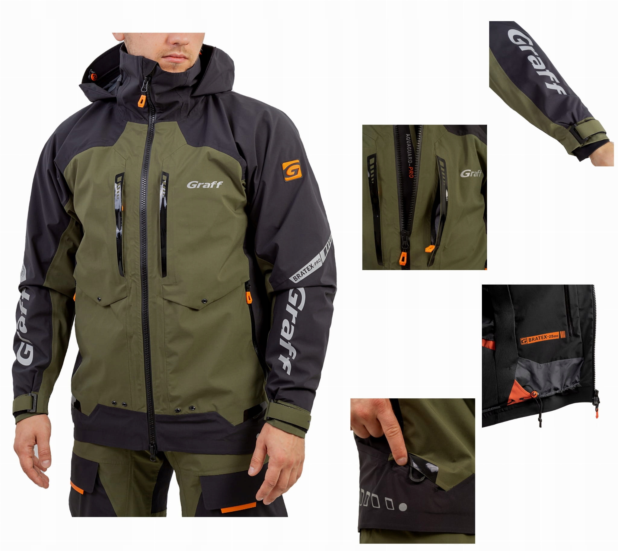 GRAFF KOMPLET PRZECIWDESZCZOWY KURTKA + SPODNIE XL Rozmiar XL