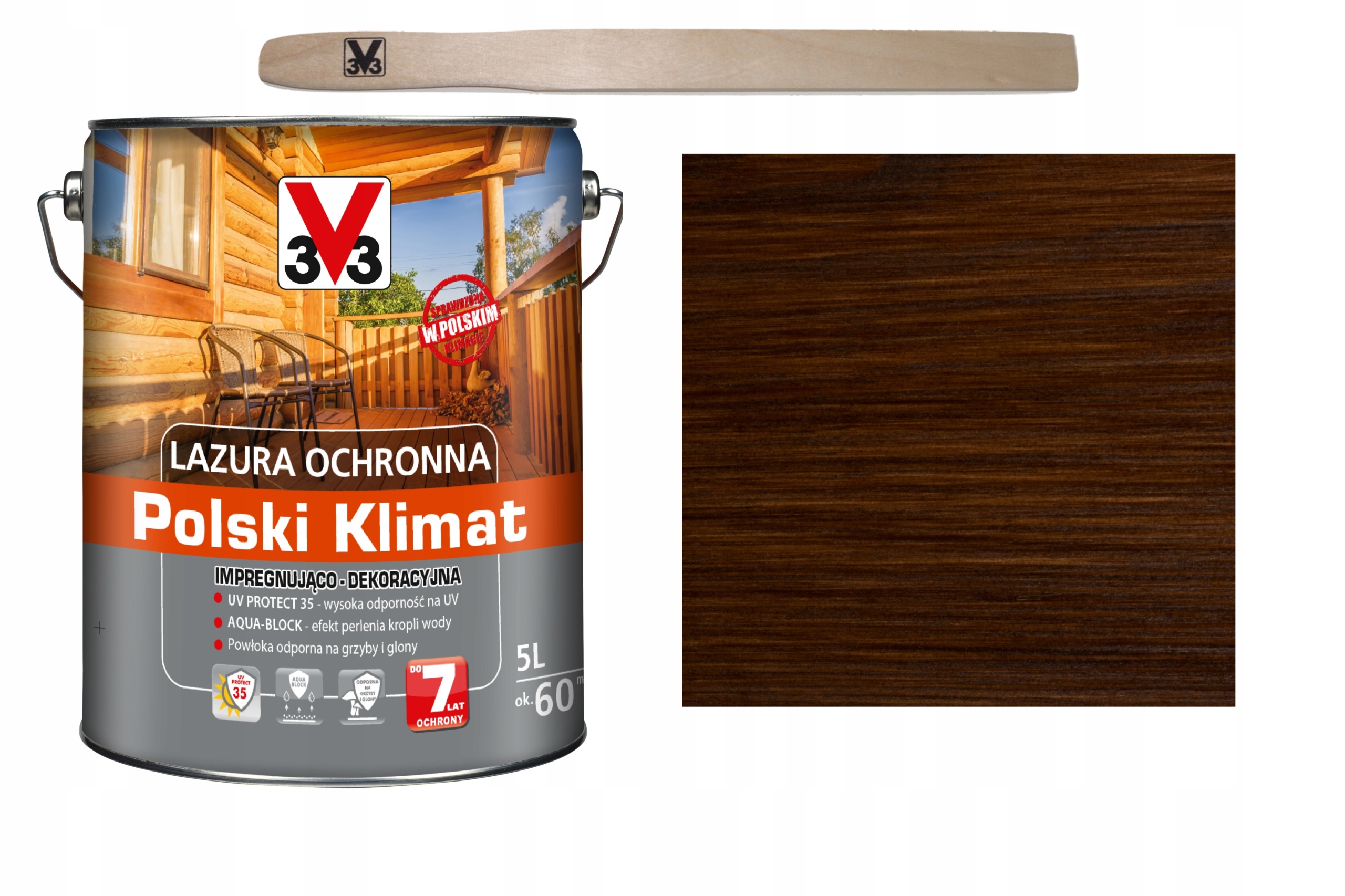 

Lazura V33 Polski Klimat 7 lat Palisander 5L