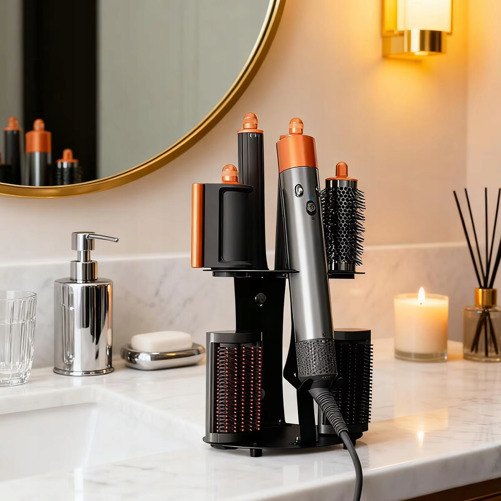 Nástěnný Organizér Na Kulmu Do Koleje, Ložnice, Obývacího Pokoje Dyson Airwrap