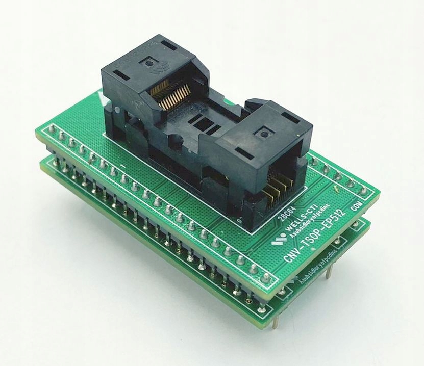 Adapter TSOP28 / VSOP28 -> DIP28(40) ZIF Wells CTI Kod producenta 4519