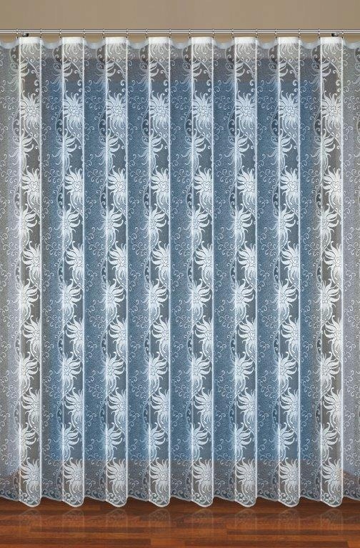 Záclona S Páskou, Výrazný Květinový Vzor 500X240