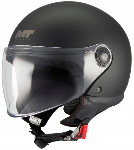 Kask motocyklowy Mt Street S Pure Black Matt czarny mat na skuter Gratisy