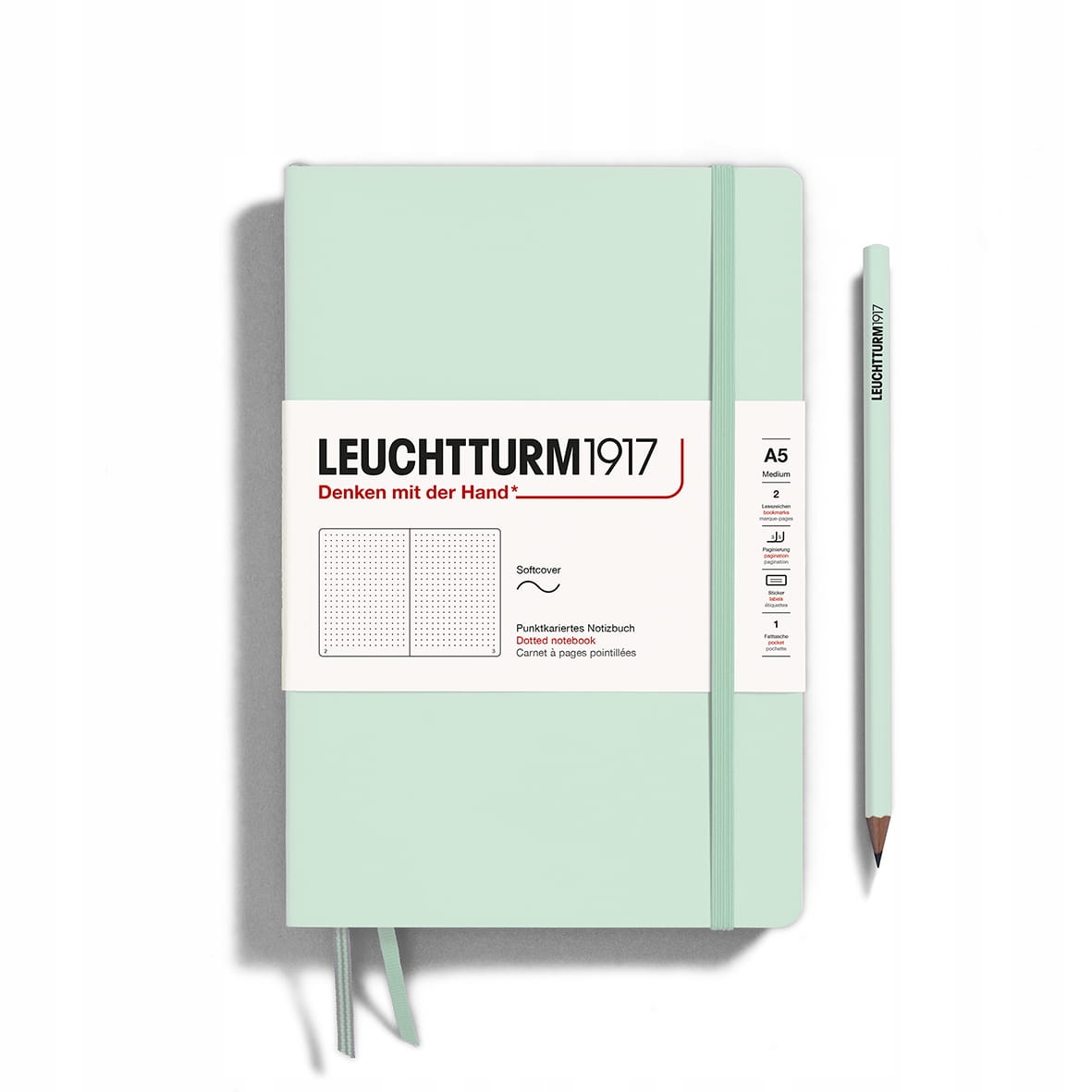 Notatnik Leuchtturm1917 A5 miękki kropki Mint