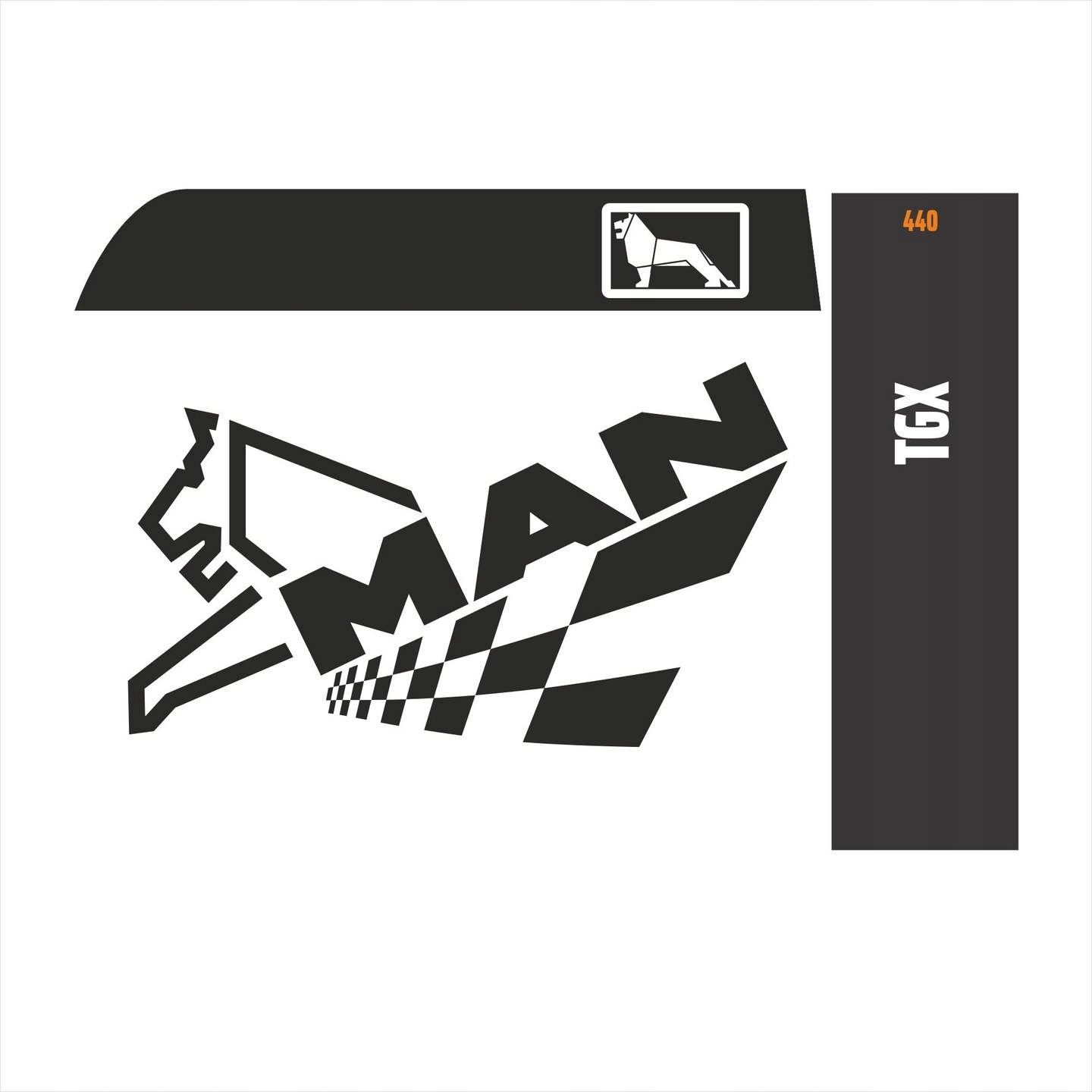 Sada samolepek na Man Tgx, Tga Vysoká Kvalita