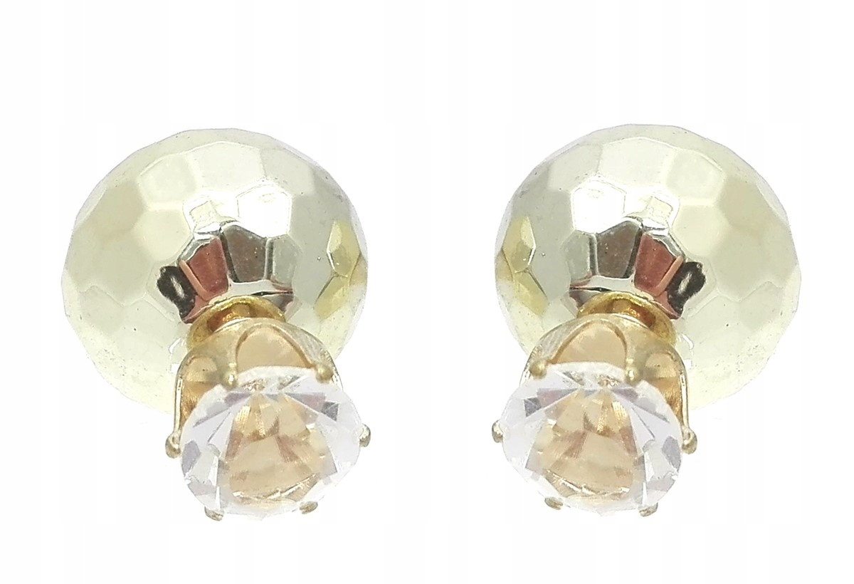 

Kolczyki kule tribal plastry miodu złote