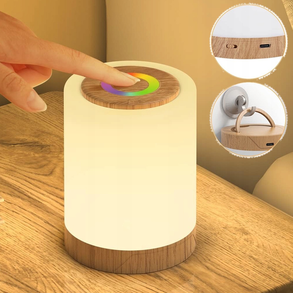 LAMPKA NOCNA DLA DZIECI DO SYPIALNI LAMPKA NOCNA LED DOTYKOWA ŚCIEMNIANA
